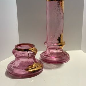 Kosta Boda short and tall vase.